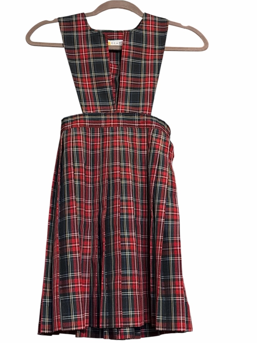 Dennis Red Plaid Pinafore Dress for Girls uniforms size 8